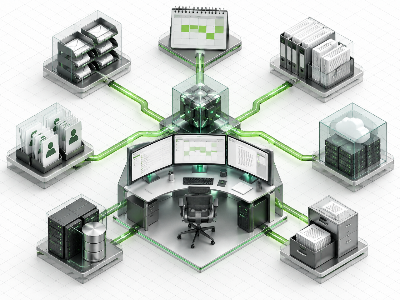 Agent Team isometric system diagram