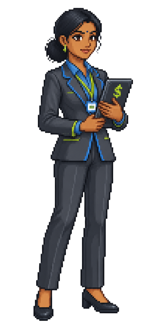 Payments Bookkeeper pixel character