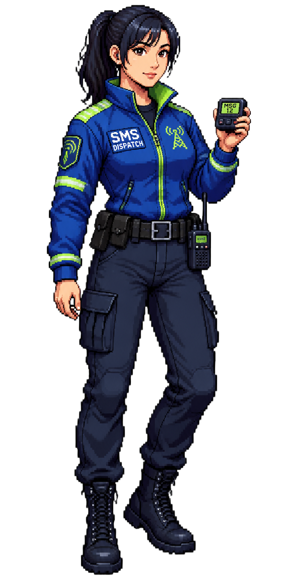 SMS Campaign Agent pixel character