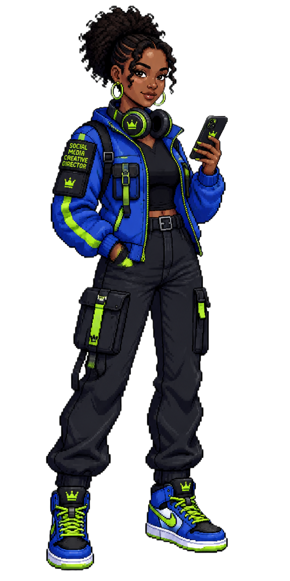 Social Media Agent pixel character