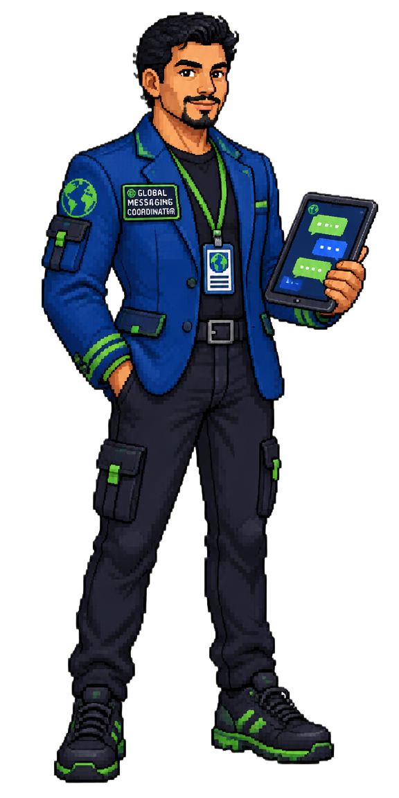 WhatsApp Agent pixel character