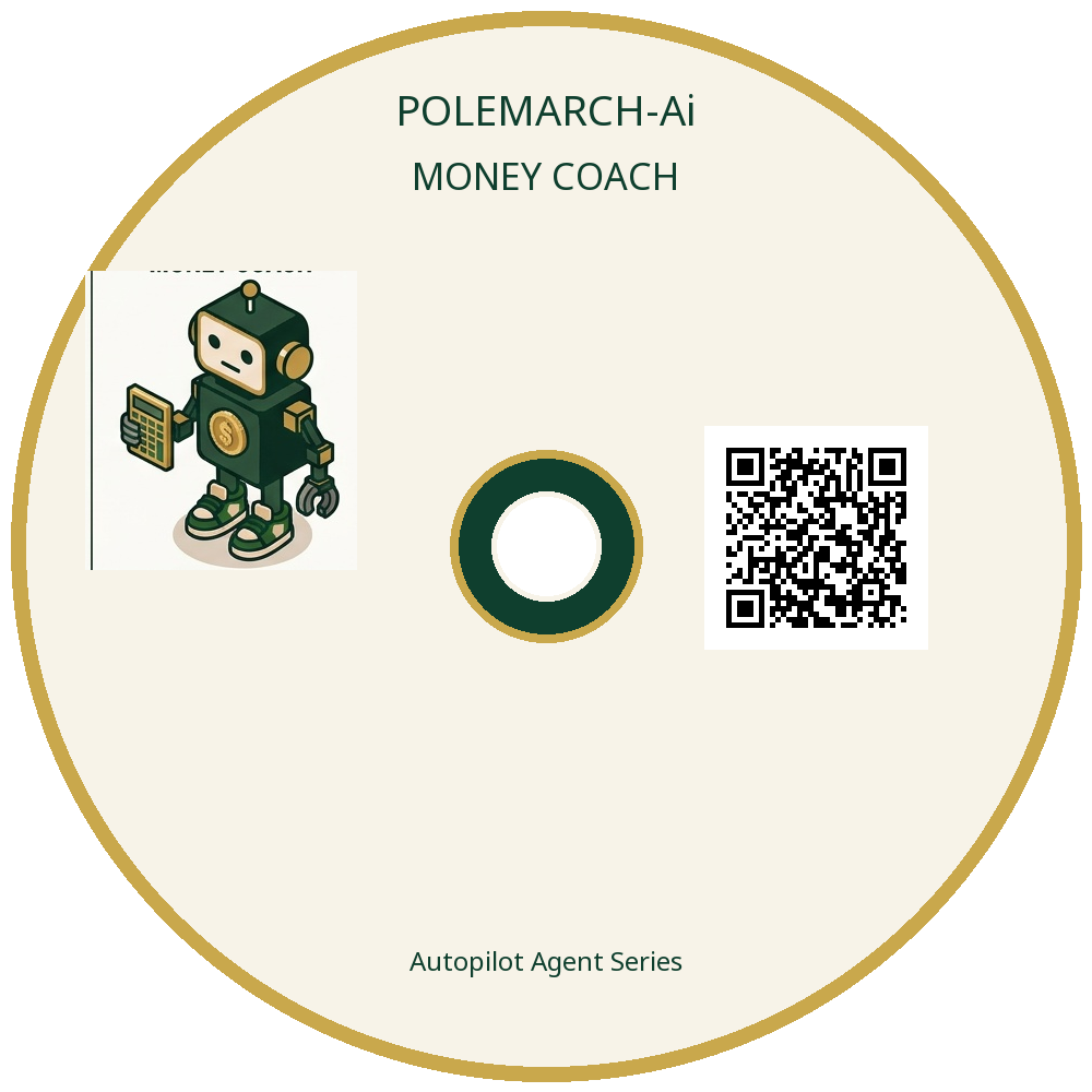 Money Coach CD label with individual activation QR